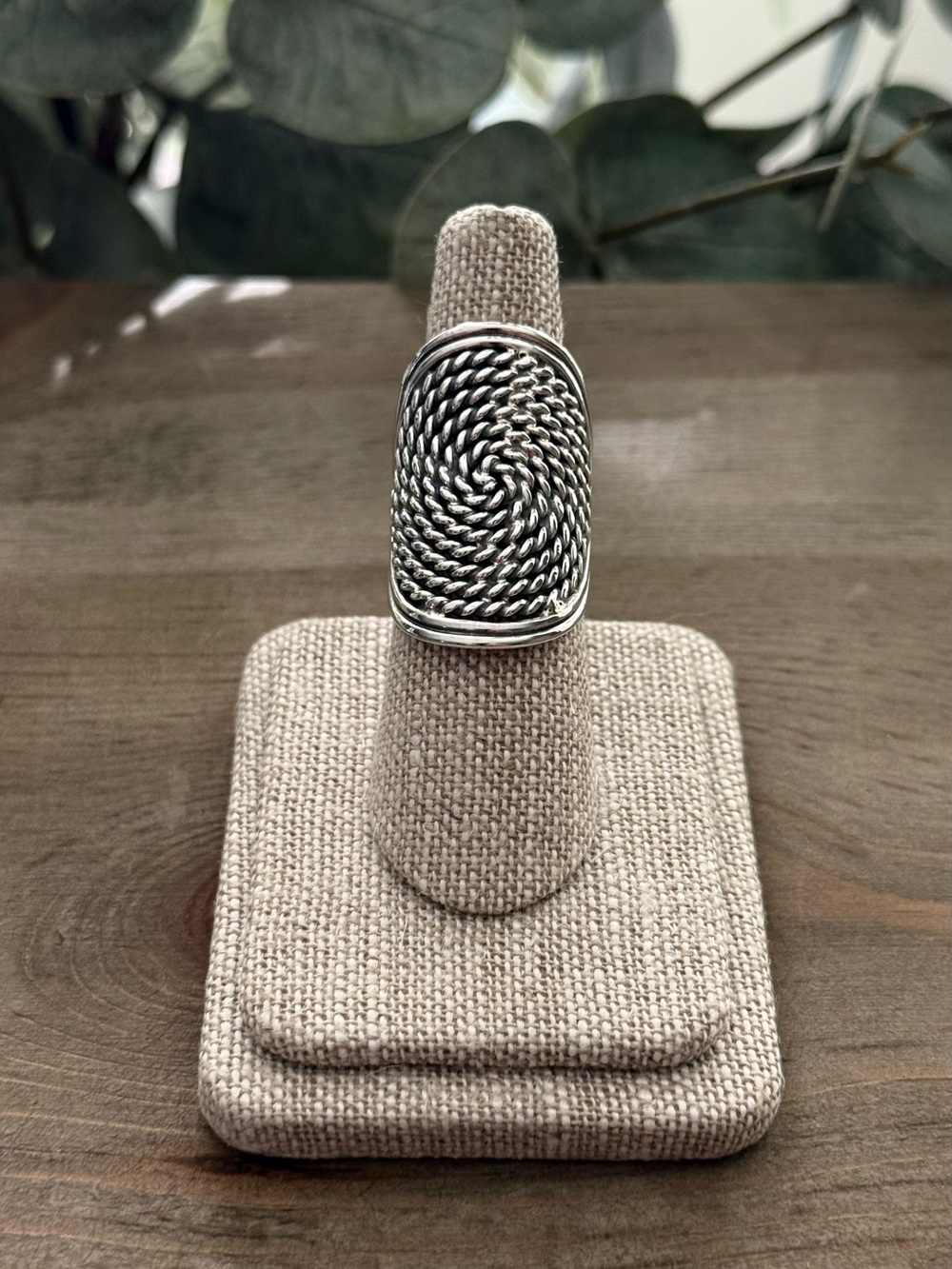 NWT Artisan Design 925 Sterling Silver Spiral Bohemian Rope Ring! Sizes 6-10 - Picture 2 of 7